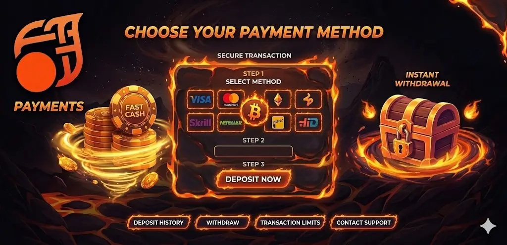 Fireball Casino fizetési módok
